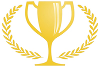 golden achievement trophy